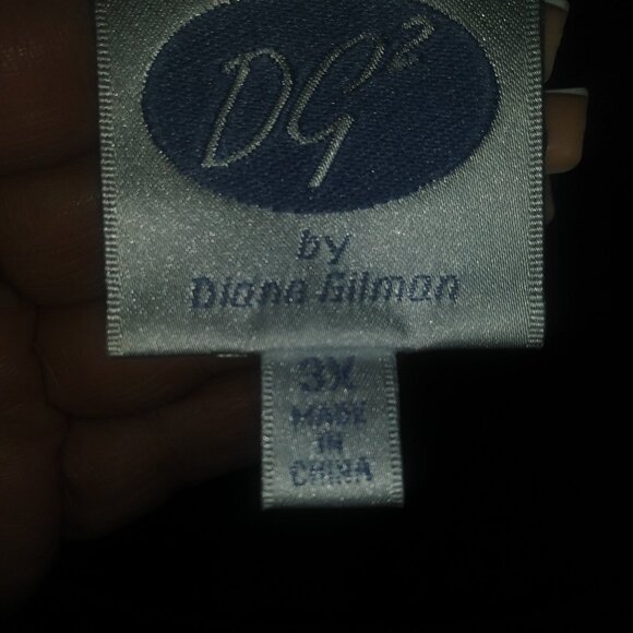 "DG" DIANE GILLMAN FOR HSN SLEEVELESS FLOWING CHIFFON TRIM TANK SIZE 3X - Picture 6 of 7